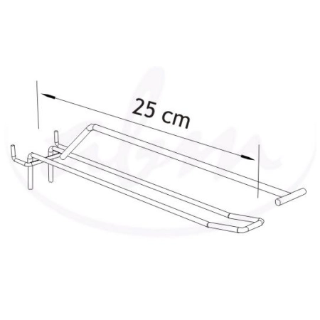Zawieszka podwójna z szyldem na perforacje 15 cm ocynk